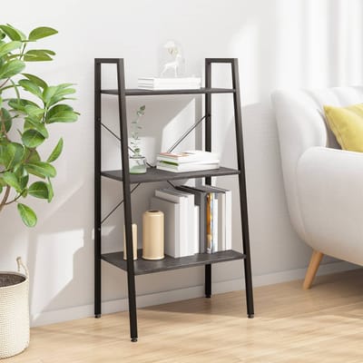 vidaXL - Opbergmeubel - met - 3 - lagen - 56x35x108 - cm - zwart