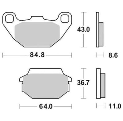 Plaquette de frein SBS pour Scooter Kymco 50 People Après 1999 154HF Neuf