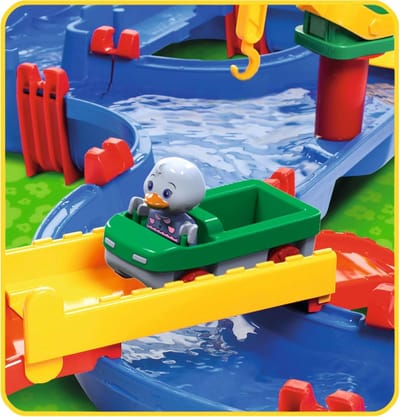Amphieworld Waterbaan 1650 - Speelset met 79 Delen, Inclusief Boten en Amfibieauto voor Kinderen vanaf 3 Jaar