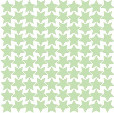 Muurstickers voor kinderen - Gigantische muursticker voor kinderen met Scandinavische bergen, een parka en 100 glow-in-the-dark sterren - 70x105cm