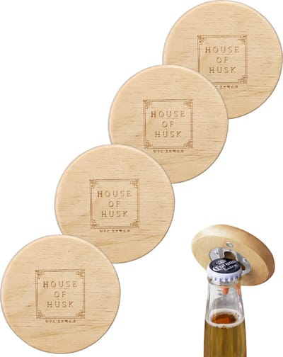 House of Husk 2 in 1 Flessenopener en Magneet - Koelkast Magneten - Bieropener - 4 Stuks
