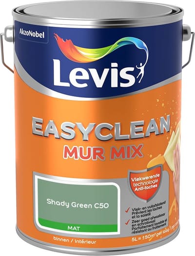 Levis - Easyclean Mur Mat Mix - Shady Green C50 - Mengverf - 5 L