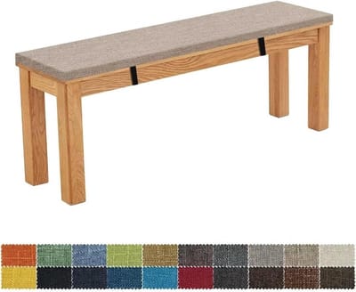 Zitbankkussen 100 x 30 x 3 cm - afneembaar wasbaar - dubbel antislip - zeer elastisch - geschikt voor tuinbanken - schommels - terrassen - binnenbanken - 2 diktes - 20 kleuren - grijs