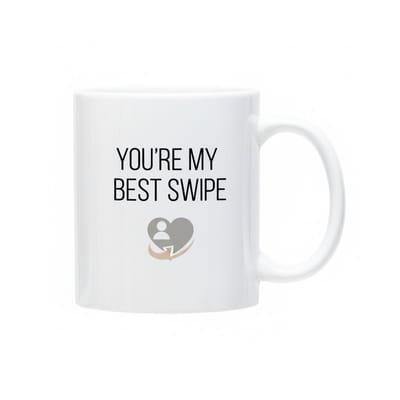 “You’re My Best Swipe” Mok – Leuke Romantische Dating Koffiemok 330 ml