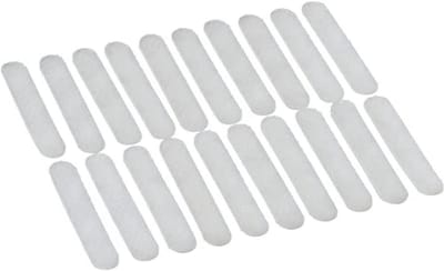 Pack van 20 Transparante Siliconen Strips voor Kleerhangers 0.8 x 5 cm