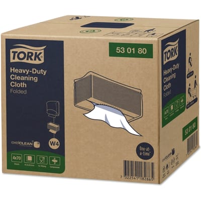 Reinigingsdoek Tork Heavy-Duty Cleaning XL W4 nonwoven 70 vel wit 530180