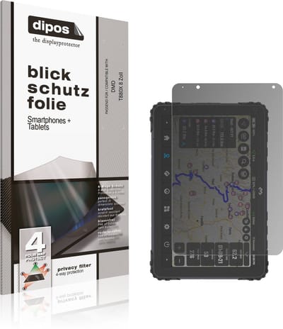 dipos – Matte Privacy Screenprotector geschikt voor DMD T880X 8 Zoll | Anti-Spy Beschermfolie