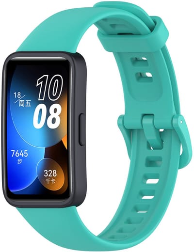 By Qubix - Siliconen bandje met gesp - Turquoise - geschikt voor Huawei Band 10 / 9 / 8