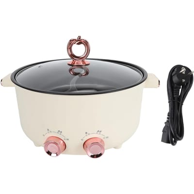 Elektrische Dubbelzijdige Hotpot 7L Grote Capaciteit Dubbele Smaak Hotpot met Verdeelwand voor Koken Roeren L