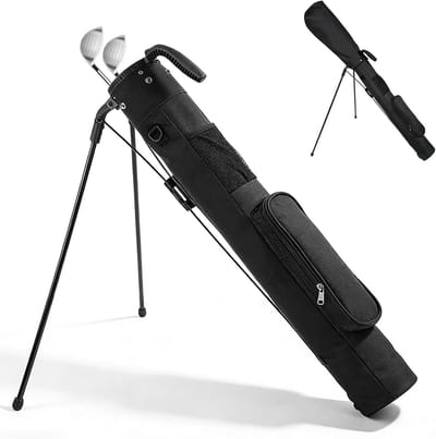 Lichte Golf Stand Bag met Verstelbare Schouderbanden, 2-Weg Divider en 2 Opbergvakken voor Driving Range en Golfbanen
