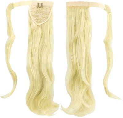 Dailygoods- Paardenstaart Extension 22'' - Krullend Haarstuk - Clip-in Paardenstaart - Hittebestendig - Lichtgewicht 110g - Geschikt voor diverse gelegenheden - Haarextensies