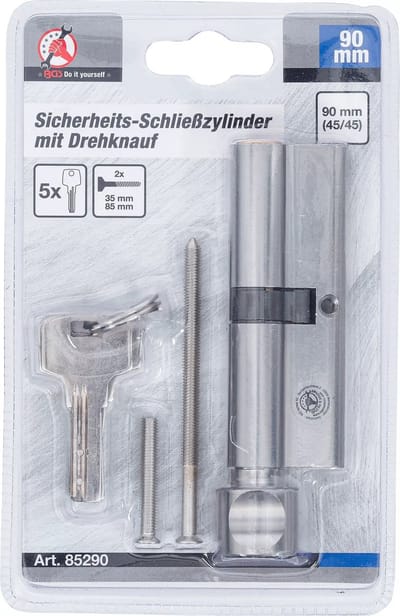 BGS Veiligheids-sluitcilinder - met kop - 45/45 - 90 mm