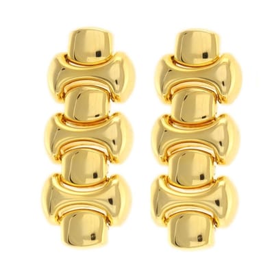 Behave oorbellen stekers staaf goudkleur 4 cm – moderne statement stijl