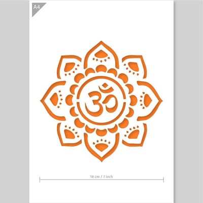 QBIX Mandala Sjabloon A4 Formaat Kunststof - Uitsnede diameter 18cm