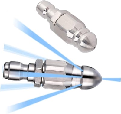 56mm Afvoerslang Spuitmond - 5000PSI RVS Ontstopper voor Toiletten en Pijpen - Effectieve Oplossing voor Verstoppingen