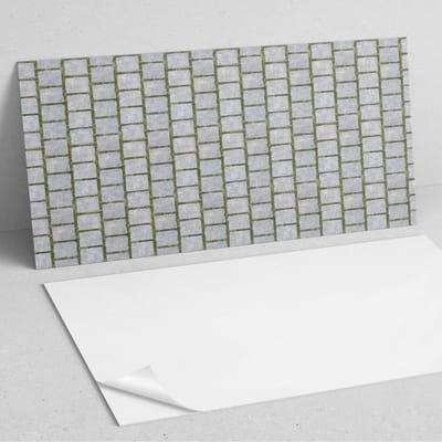 Coloray Wandpanelen Zelfklevend - Bakstenen muurpatroon PVC Wandpaneel - 100 cm x 50 cm - Grijs Wandbekleding Zelfklevend - 1 stuk - Texturen Wandpanelen Zelfklevend - Wandpaneel Keuken - Wandpanelen Badkamer