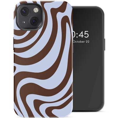 Selencia Hoesje - Geschikt voor Apple iPhone 13 - Backcover - Dream Swirl Chocolate