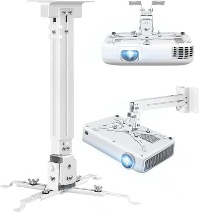 Projector Plafondmontage - Universele Beugel - Thuisbioscoop Creëren - 3-in-1 Installatie - Verstelbare Arm - Wit