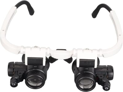 Dailygoods - Head Mount Vergrootglas - LED Vergrootglas - Perfect voor Sieraden en Reparaties - Verstelbare Hoofdband - Handig voor Nauwkeurige Observ...