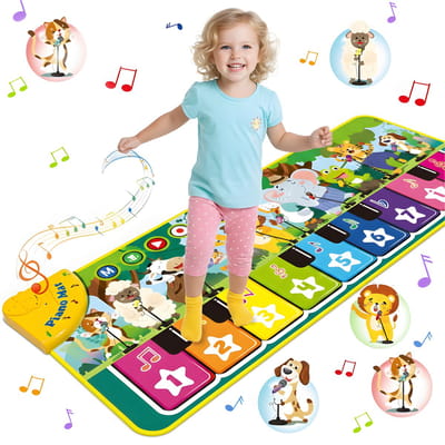 Pludo Pianomat - Muziekmat - Speelmat - Dansmat - Speelgoed 2 Jaar - Speelgoed 3 Jaar - Speelgoed 4 Jaar - Speelgoed 5 Jaar - Montessori Speelgoed - Educatief Speelgoed