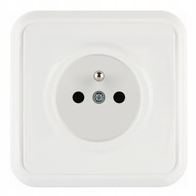 Duwi CosmoLuxe Serie - Enkelstopcontact met Aarding - Wit - Onderbouw