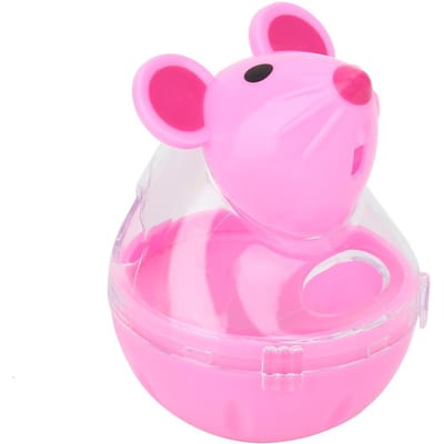 Huisdier Kat Hond Lekkende Voerbak Langzaam Voer Dispenser Muizen Tuimelaar Ontwerp Bal Speelgoed(Roze) Pink pink