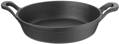 Gietijzeren Pan - Ovenschaal Kom - Langzaam Garen - Duurzaam Materiaal - 18 cm - Zwart
