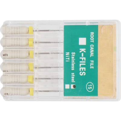 Professionele Roestvrijstalen Wortelkanaalvijlen Endodontisch K-vijl Tandheelkundig Gereedschap Accessoire(25mm 1in ) beige