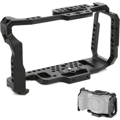 Slijtvaste Camera Kooi Verlengframe Kit van Aluminiumlegering voor BMPCC 4K6K Cinematische Camera's black