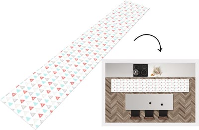 Keukenloper - Loper keuken - Jongens - Design - Driehoek - 300x50 cm - Keukenloper vinyl