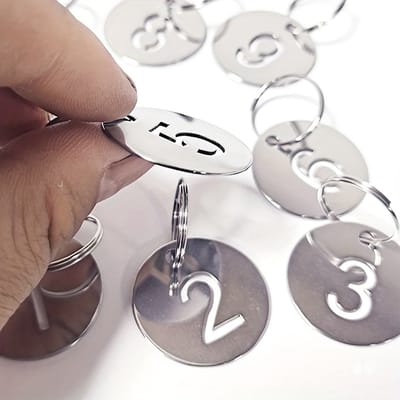 VANDAAG VERZONDEN - Key Tags CIJFERS 1-20 - Roestvrijstaal - Hangers genummerd - Sleuteltags
