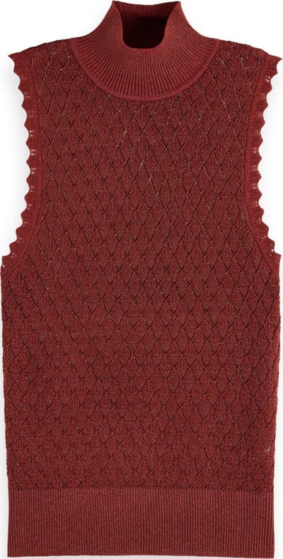 Scotch & Soda METALLIC POINTELLE KNITTED TANK Dames Top - Maat M