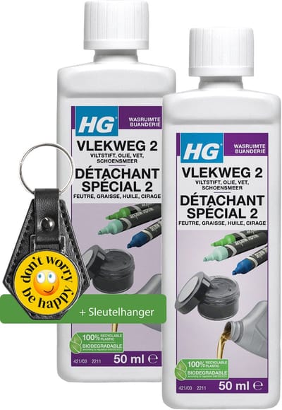 HG Vlekweg 2 - Viltstift - Olie - Vet - Schoensmeer - Inclusief sleutelhanger