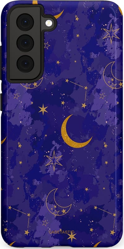 Casetastic Hoesje Geschikt voor Samsung S21 FE - Stijlvolle Beschermende Duo-layer Case - Sterrennacht