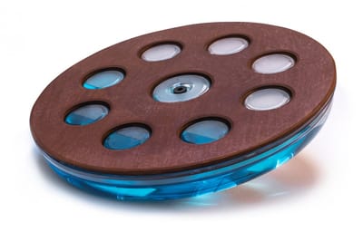 NOHRD Balance Board EAU-ME Rood wit – Houten Balanstrainer met Waterweerstand – Coördinatie & Stabiliteitstraining – Fitness & Revalidatie