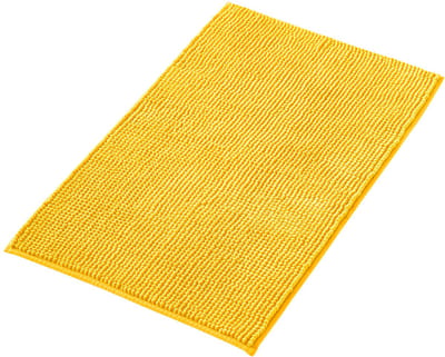 Badmat Anti-Slip av soft Chenille | Super absorberend en machinewasbaar | Te combineren als badmat set | Voor de badkamer, douche, bad of als WC mat | Geel - 40x60 cm