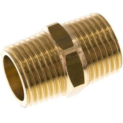 R 1/2'' Messing Borstnippel 16 Bar [2 Stuks]