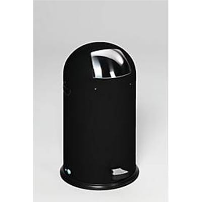 VAR afvalemmerstandaard, 40 l, met voetpedaal, zwart, metalen handvat, stalen binnenemmer, 10 kg