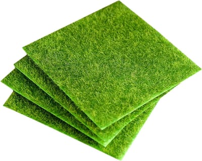 Kunstmatig Tapijt - Miniatuur Grasmat - Decoratief Tuinieren - Levensechte Afwerking - 15x15cm - Groen