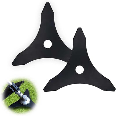 JGS Premium - Universeel grastrimmermes 2 stuks - Voor bosmaaiers - Thermisch - 254 mm - Drie tanden - Grasmaaiers - Grote gatdiameter