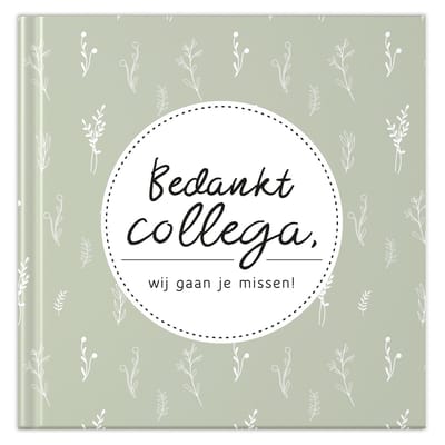 Fyllbooks - Afscheidsboek Collega - Invulboek - Afscheid Collega - Afscheidscadeau - Twigs - Geschikt voor: 62 Personen