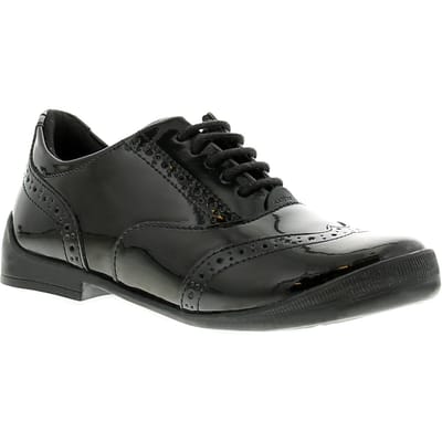 Kickers bridie brogue leren meisjes kinderschoenen zwart
