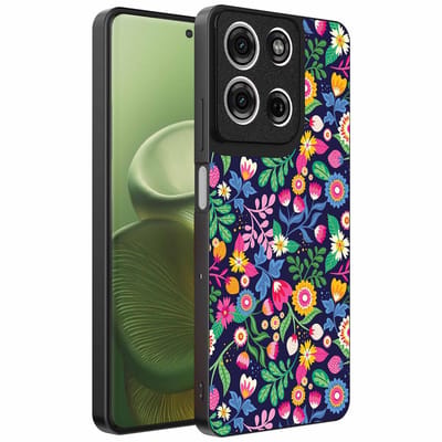 Geschikt voor Motorola Edge 60 Telefoonhoesje met bloemen opdruk - TPU backcover case flower design - Smartphonica geschikt voor Motorola Edge 60