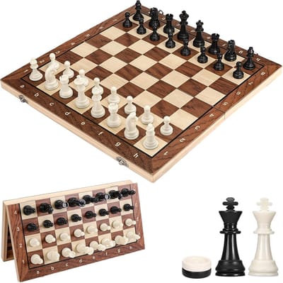 Solacis Magnetisch schaakspel - Magnetisch schaakbord - Reis schaakspel - Schaken - Schaakspel - Must have!