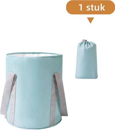 1 artikel - Opvouwbare voetenbademmer - Voetenbad voor thuisgebruik - Draagbaar voor op reis - Geïsoleerde voetenbadtas - Groot blauw