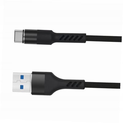 Versterkte USB-C kabel 1m voor Motorola Moto G9 Plus - Snel Laden