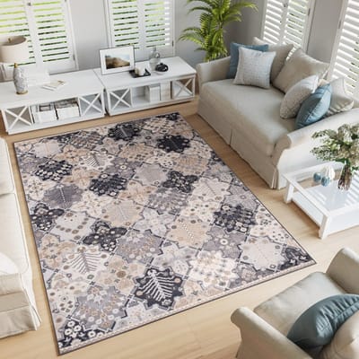 Tapiso Colorado Vloerkleed Grijs Beige Woonkamer Modern Tapijt Maat- 300x400