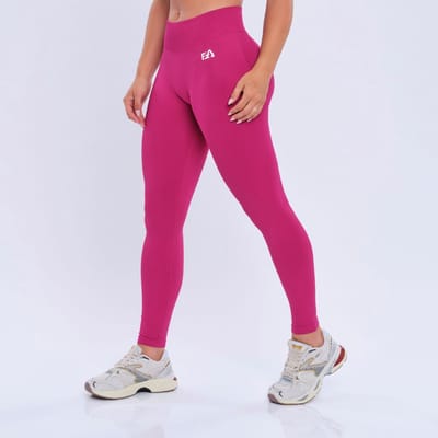 Euphoria Sportlegging Dames - Sportkleding Dames - Sportbroek Dames - Yoga Broek Dames - Roze - Maat M