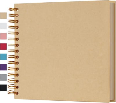 Scrapbook Fotoalbum - DIY Album - Herinneringen Bewaren - 80 Blanco Pagina's - 20x20 cm - Kraft Geel