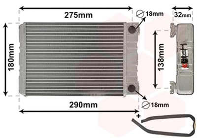 Van Wezel - KACHEL RADIATEUR VOOR MERCEDES BENZ C-CLASS CL203 2000-2008 2038300161